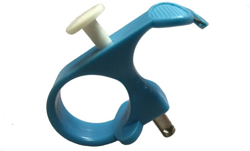 WSD Needle Puller, 3 in 1 Thread Cutter Sewing Thimble Shielded Protector Pin Needles Quilting Craft Accessories DIY Sewing Tools(Blue) - Image 2